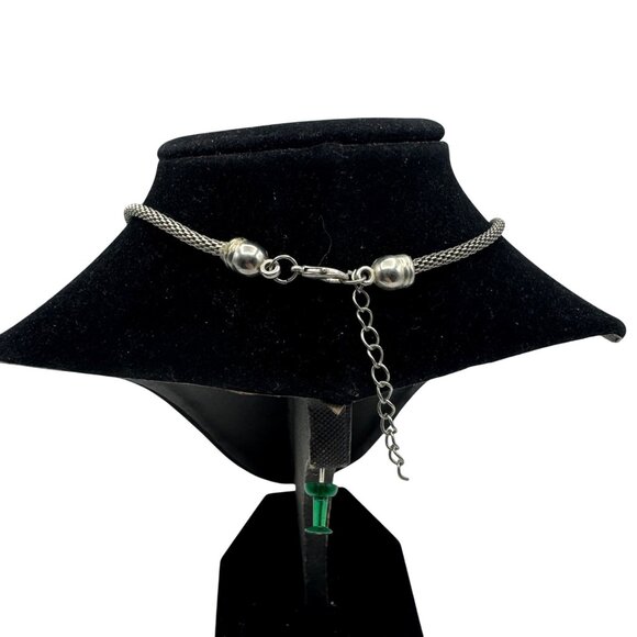 Breast Cancer Awareness Necklace Pink Ribbon Charms Adjustable Chain Rhinestone - Picture 3 of 3